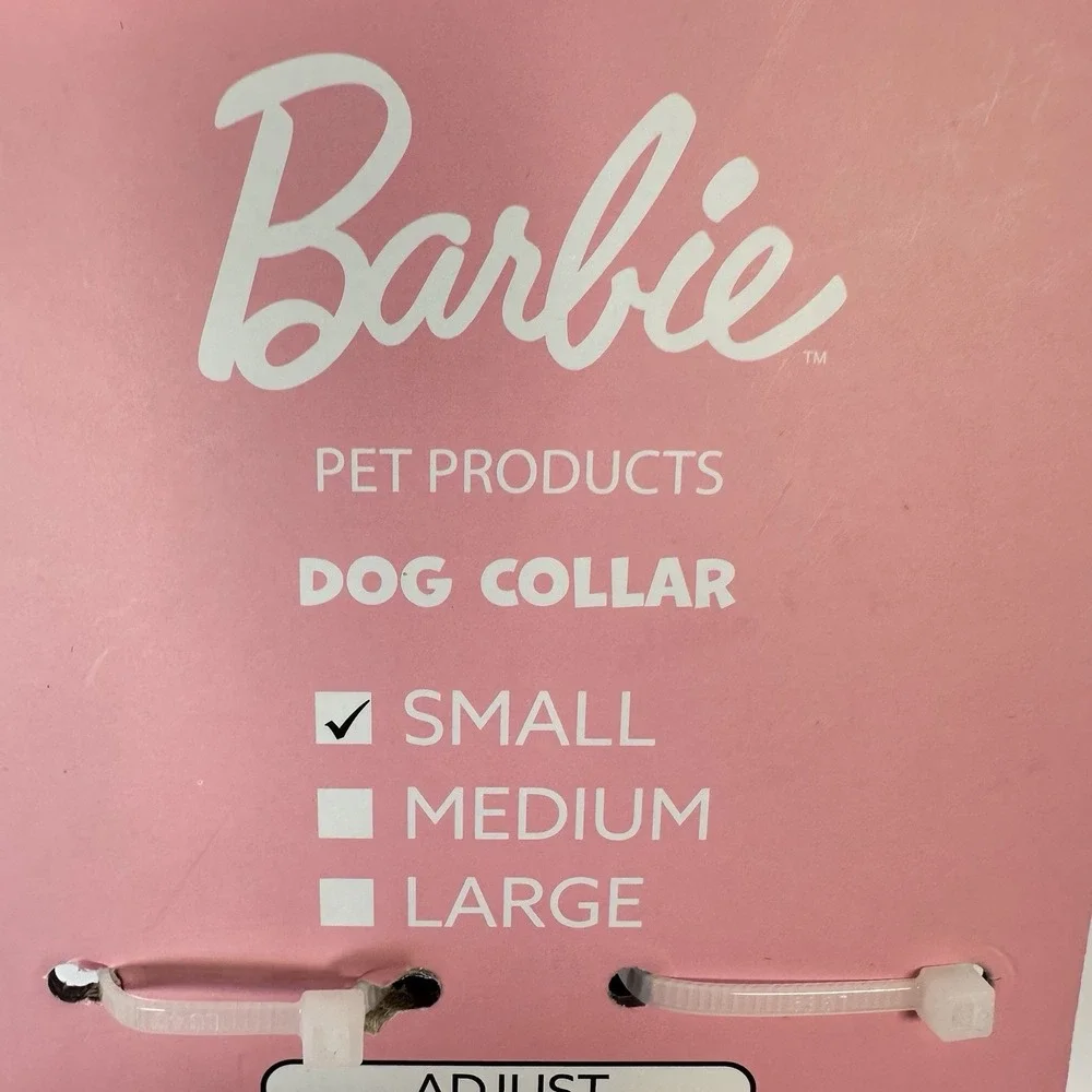 Barbie Pink Dog Collar Leash Set Small Adjustable Buckle Down Licensed Pet